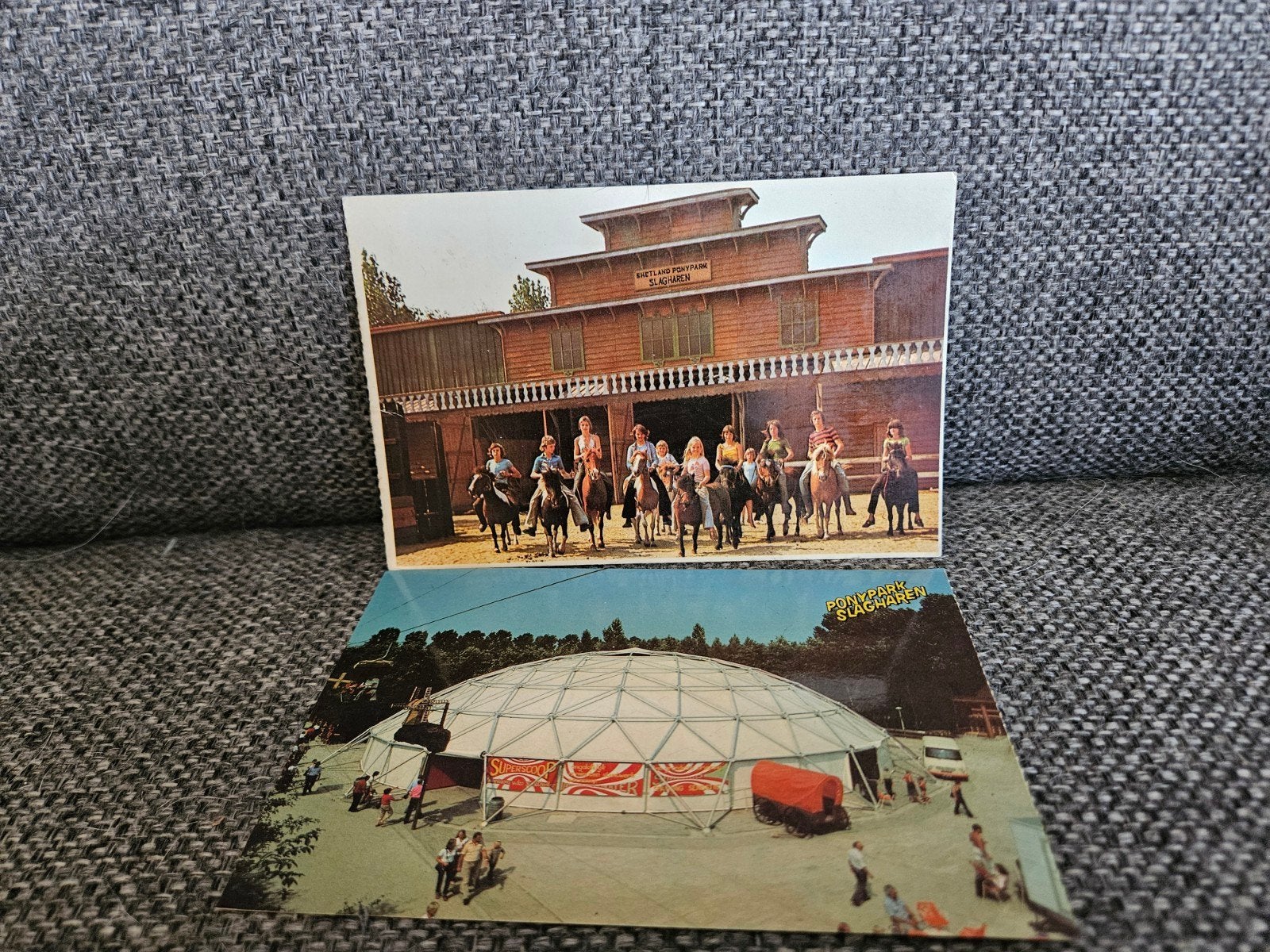 Ansichtkaarten Ponypark Slagharen (2 stuks), Verzenden, Gelopen, Kinderen