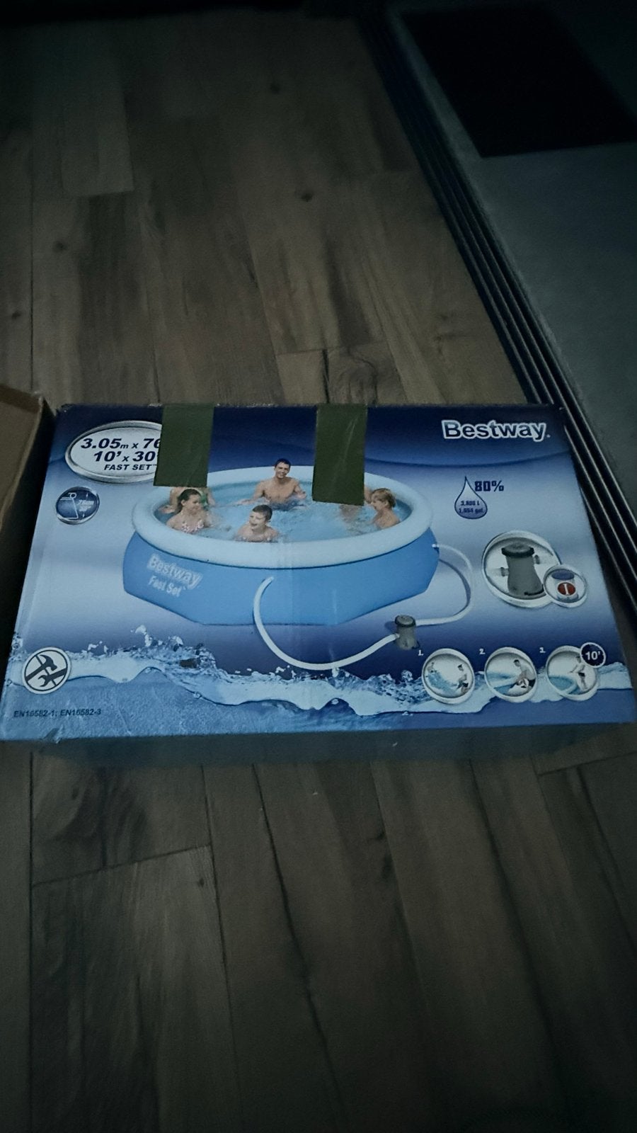 Bestway Fast Set Zwembad met accessoires 3.05m x 76cm, Ophalen, Minder dan 80 cm, Rond, 300 cm of meer