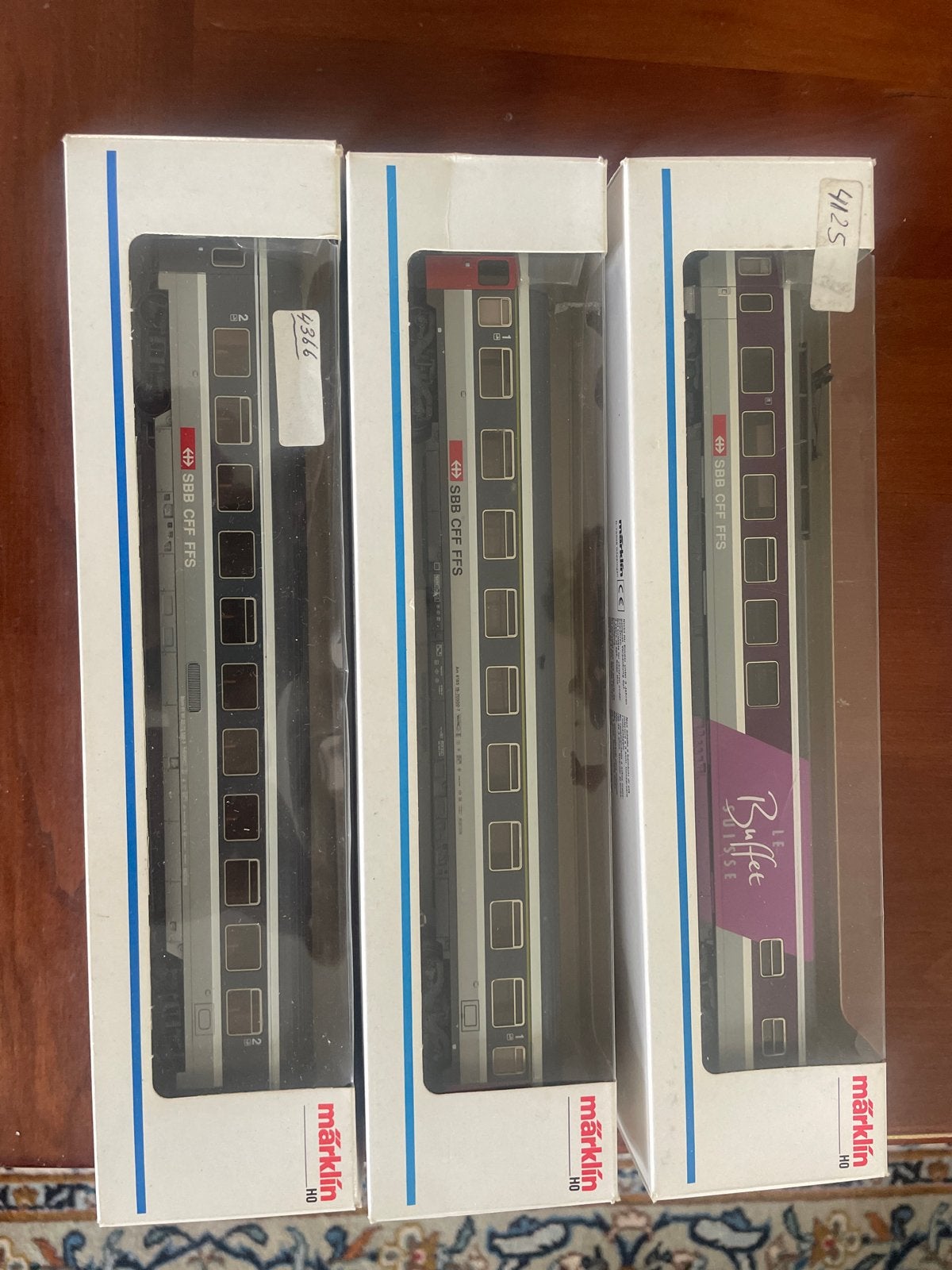 Märklin H0 SBB CFF FFS rijtuigen set (3 stuks), Wisselstroom, Ophalen of Verzenden, Märklin, Nieuw