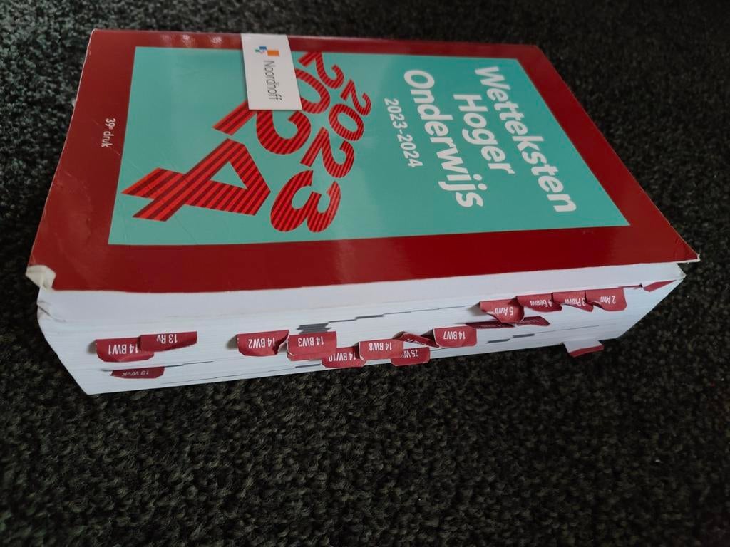 Wetteksten Hoger Onderwijs 2023-2024 met bladwijzers, Boeken, Studieboeken en Cursussen, Ophalen of Verzenden, Beta, Gelezen, HBO