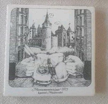 Stella Artois 1975 kasteel Muiderslot  Mosa, Antiek en Kunst, Antiek | Wandborden en Tegels, Ophalen