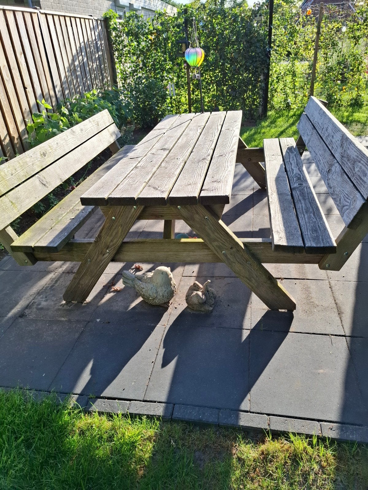 Douglas picknicktafel, Ophalen, Gebruikt, Rechthoekig, Hout
