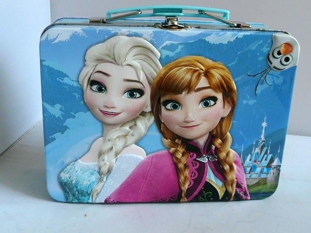 Frozen # metalen koffertje 18x13x6 cm., Ophalen of Verzenden, Overige figuren, Zo goed als nieuw, Overige typen