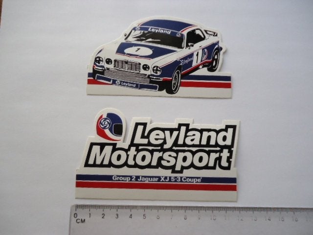 sticker oud Jaguar motorsport Leyland XJ 5-3 Coupe oldtimer, Verzenden, Zo goed als nieuw, Bedrijf of Vereniging