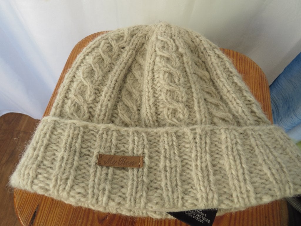 beige wollen muts fleece gevoerd van  Mc Ron 60 cm, Mc Ron, Overige maten, Ophalen of Verzenden, Gedragen