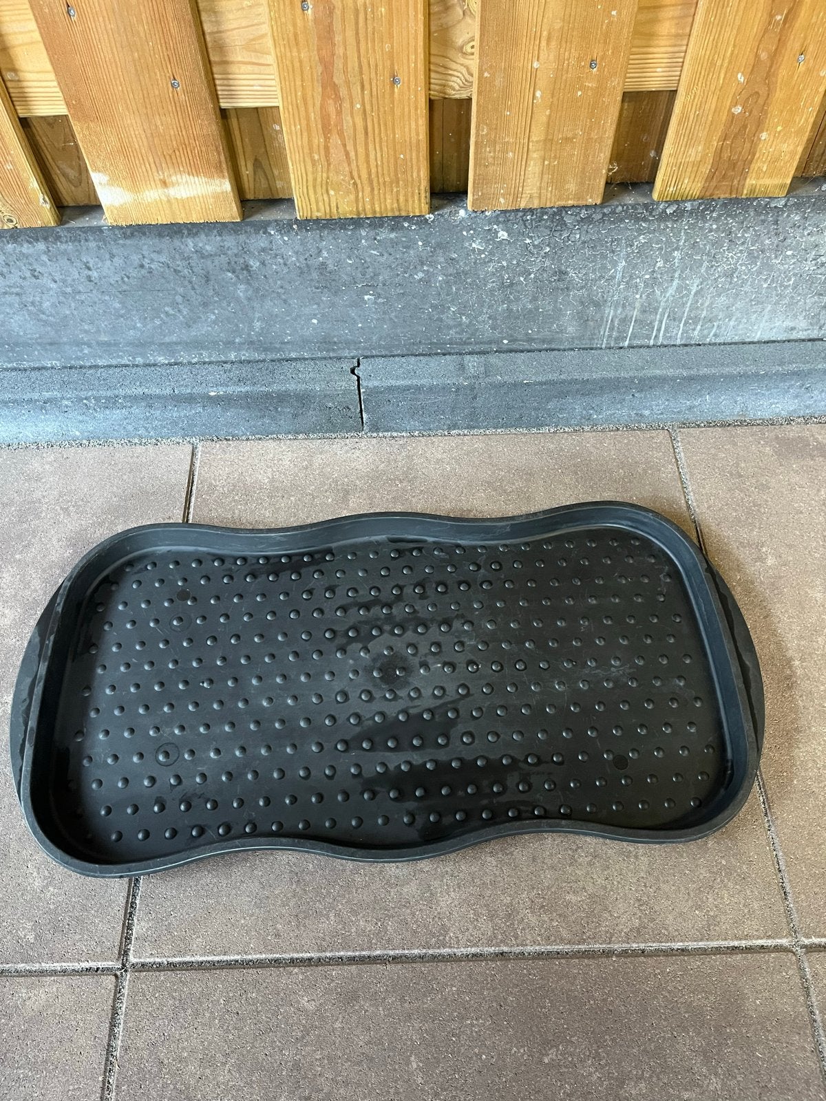 Zwarte schoenenmat/lekbak voor 3 paar schoenen, Ophalen, Gebruikt, Zwart, Kunststof