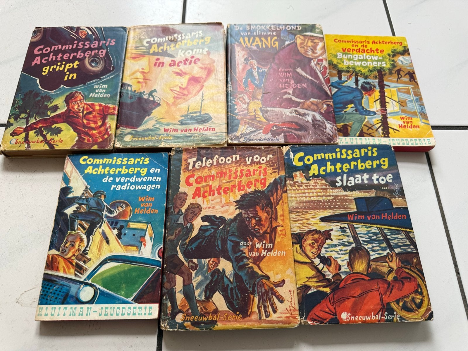 Wim van Helden - Commissaris Achterberg Jeugdserie (7 boeken, Ophalen of Verzenden, Gelezen, Fictie algemeen