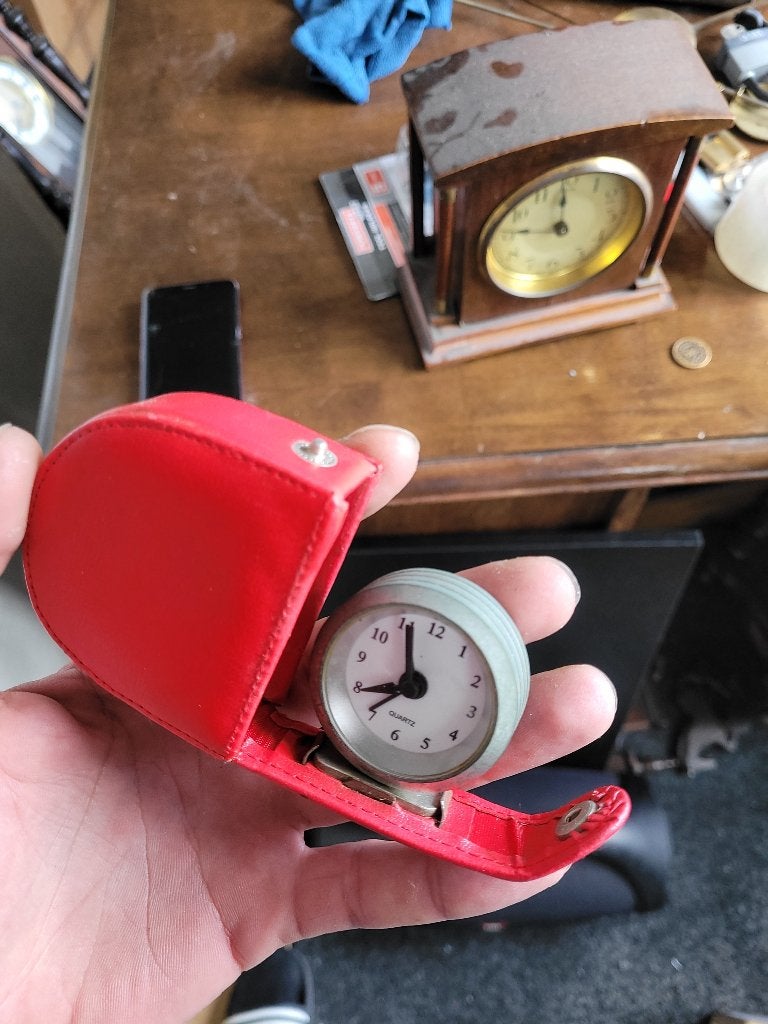 vintage TFA Dostmann reiswekker, Antiek en Kunst, Antiek | Klokken, Ophalen of Verzenden