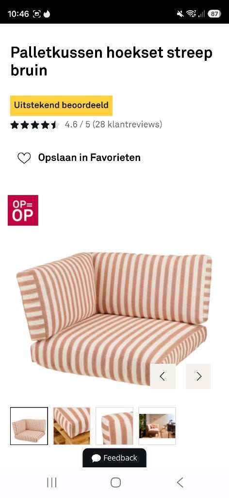 GEZOCHT Palletkussen streep Karwei, Ophalen, Zo goed als nieuw