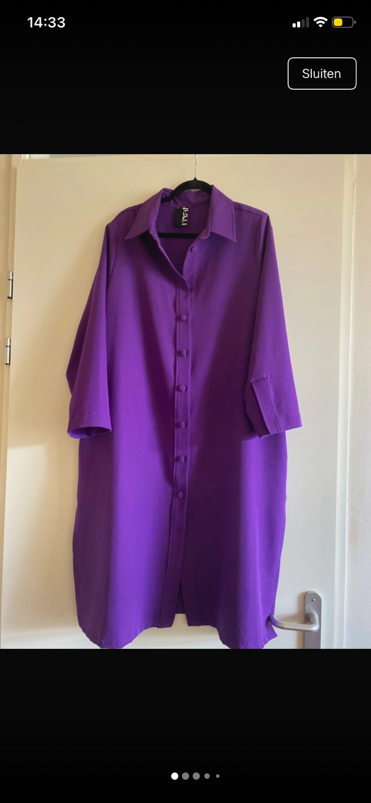 MAT Fashion maat M, Kleding | Dames, Grote Maten, Ophalen of Verzenden, Zo goed als nieuw, Zwart, Jurk