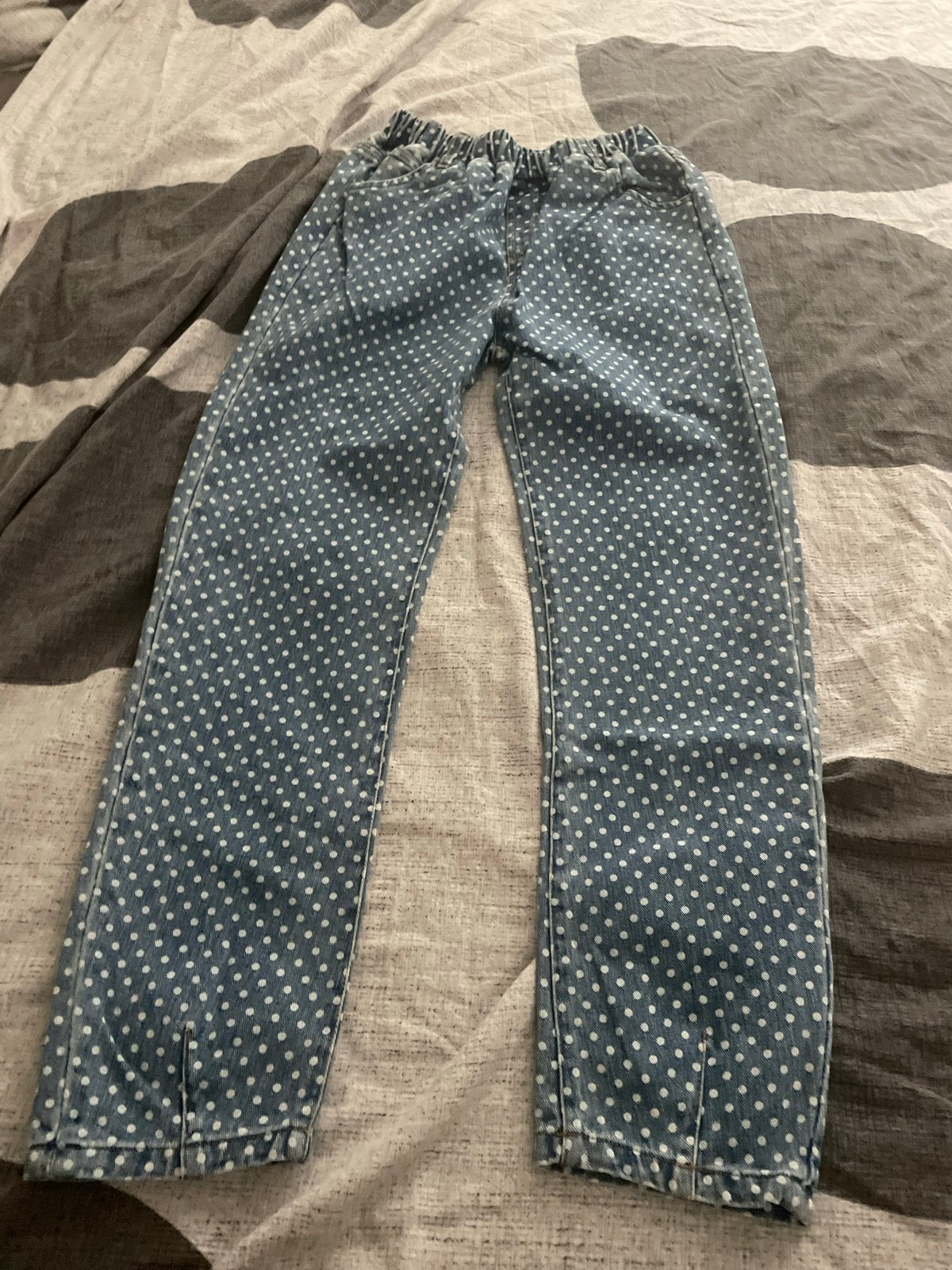 Ammehoela spijkerbroek met stippen nieuw maat 10-12 jaar, Verzenden, Nieuw, Jongen of Meisje