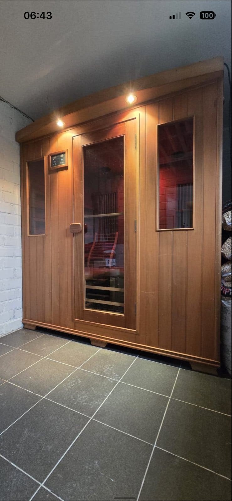 SuperSauna Infraplus Classic Infraroodsauna 2 persoons, Ophalen of Verzenden, Zo goed als nieuw, Infrarood, Complete sauna