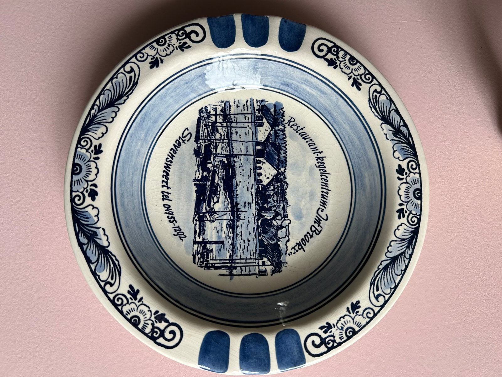 Stevensweert delfs blauw bord, Antiek en Kunst, Ophalen of Verzenden