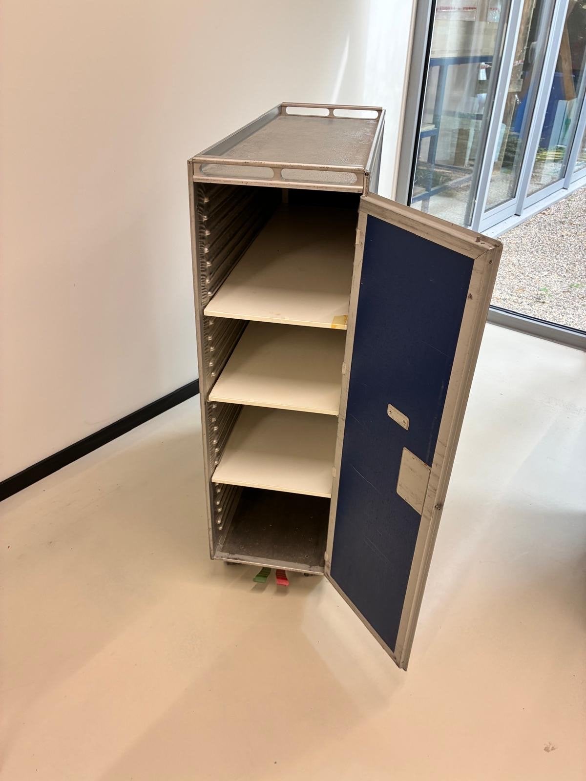 KLM Vliegtuig Trolley - Bar Cart - Opbergkast, Ophalen, Gebruikt