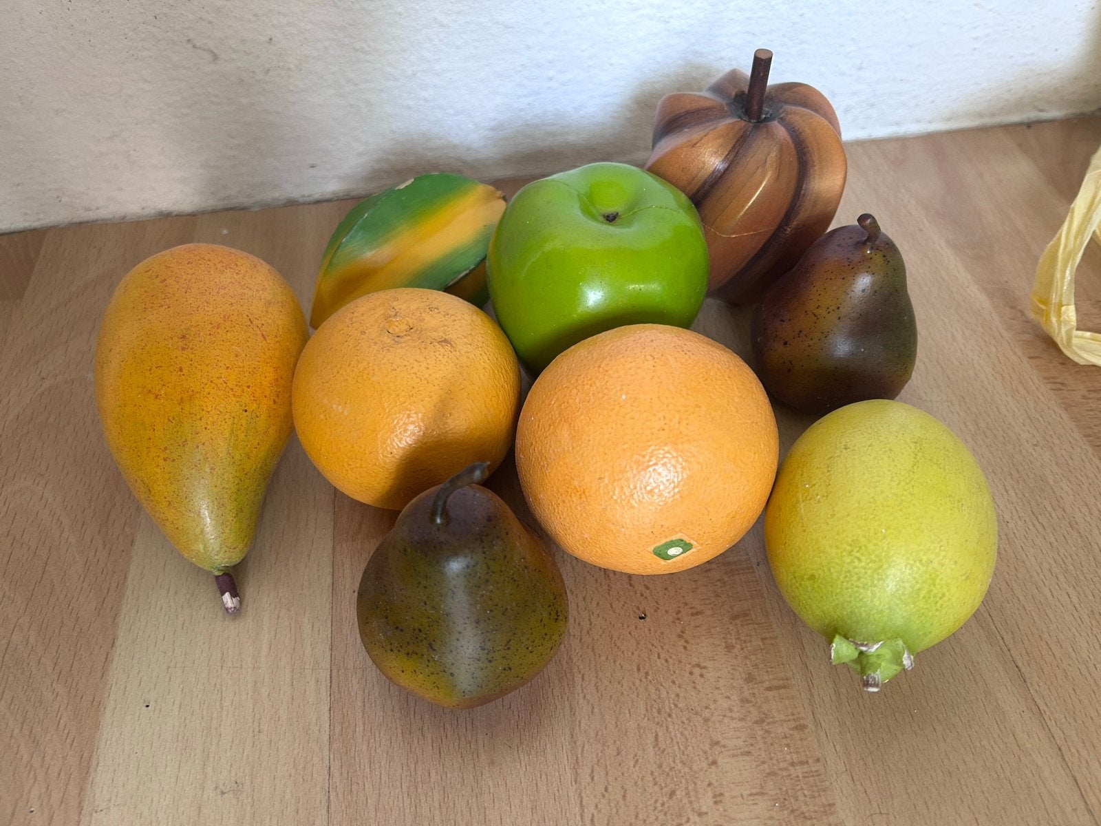 Decoratief fruit - set van diverse imitatievruchten, Huis en Inrichting, Woonaccessoires | Overige, Gebruikt, Kunststof, Meerkleurig