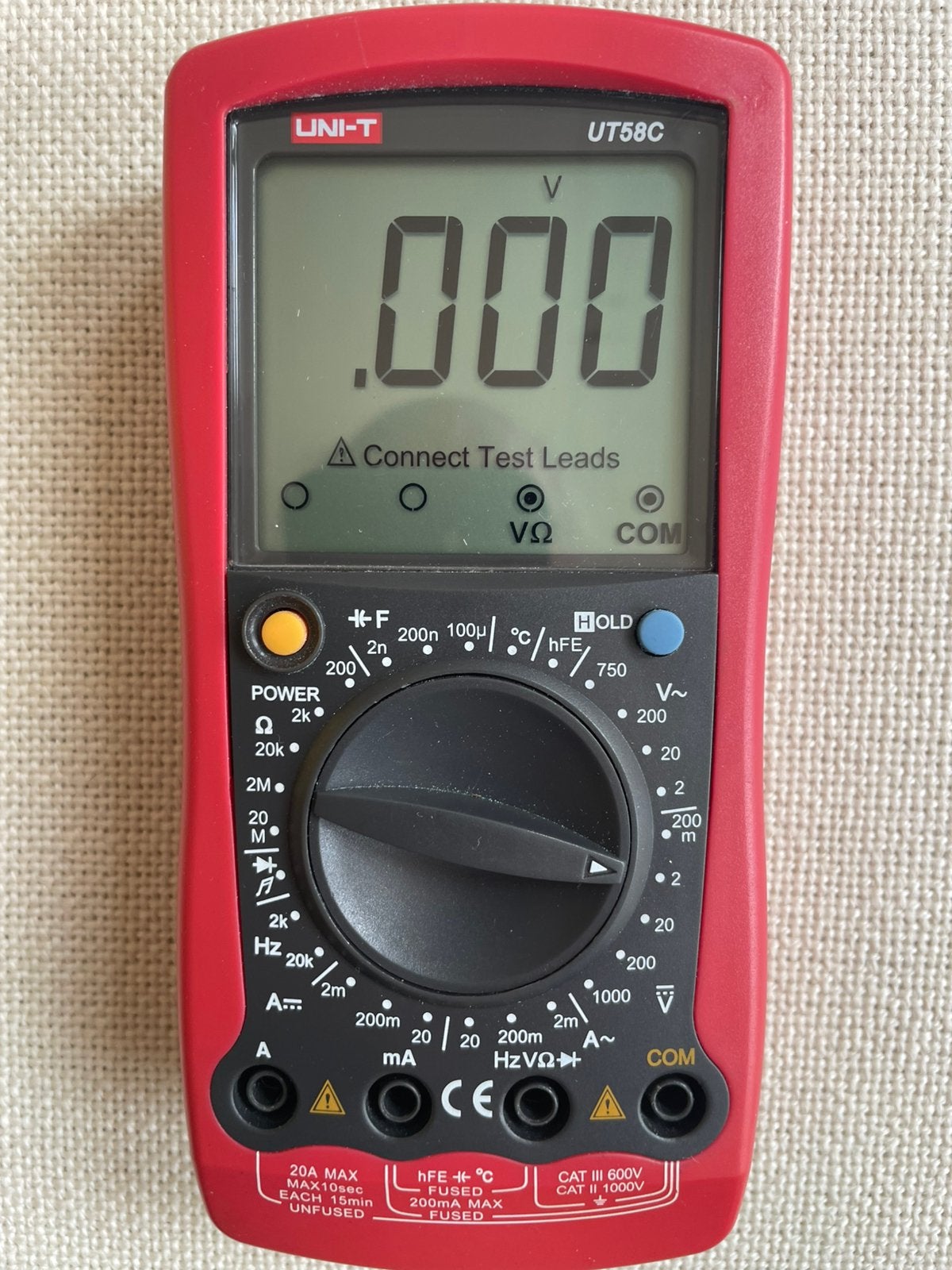 UNI-T multimeter UT58C, Ophalen of Verzenden, Zo goed als nieuw, Elektriciteit