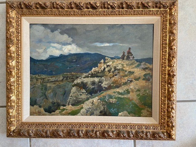 Schilderij Louis Bron (1884-1959), Antiek en Kunst, Ophalen