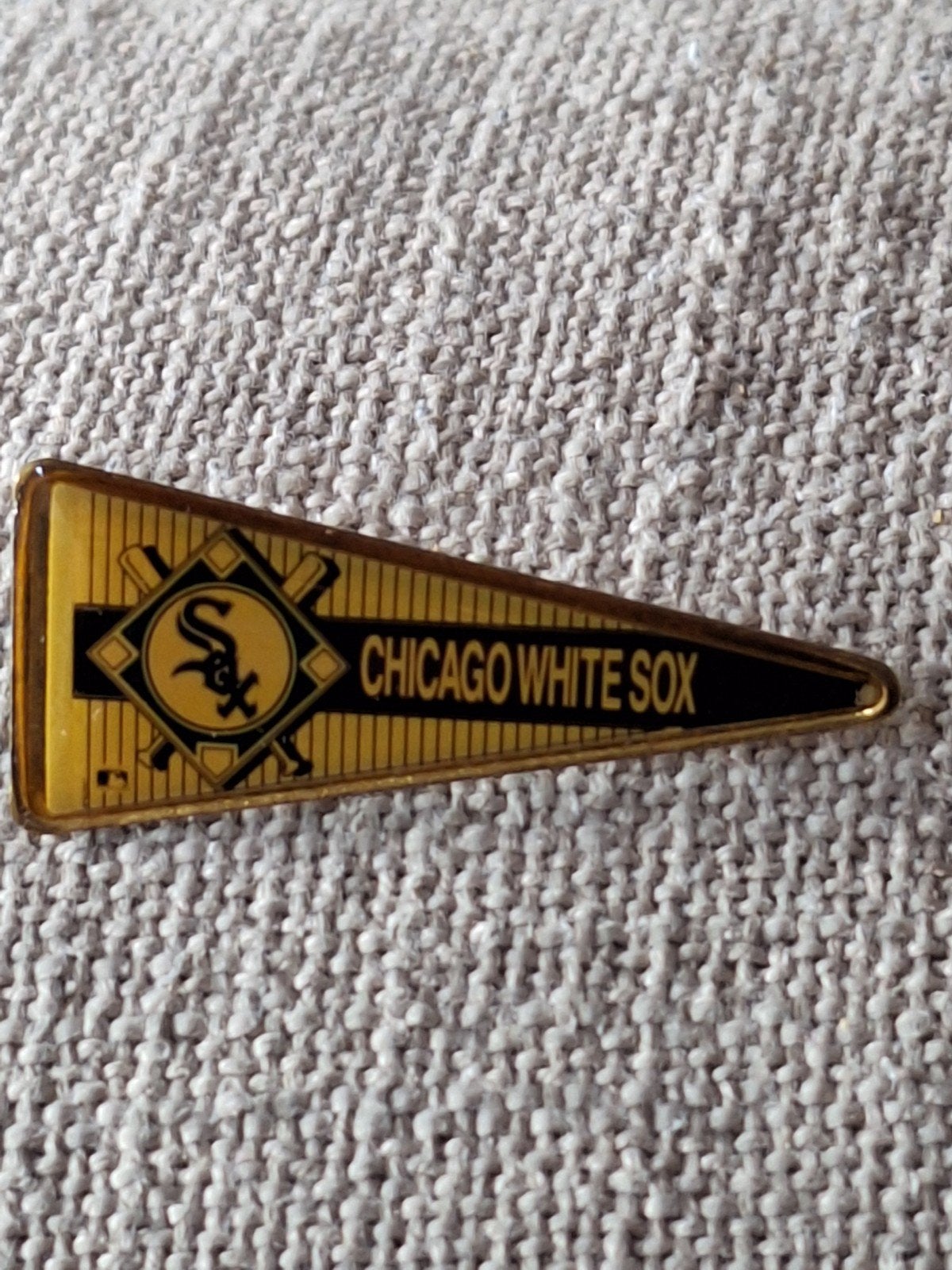 MLB : CHICAGO WHITE SOX , Fraaie ,vintage pin, Verzenden, Gebruikt, Honkbal, Overige typen