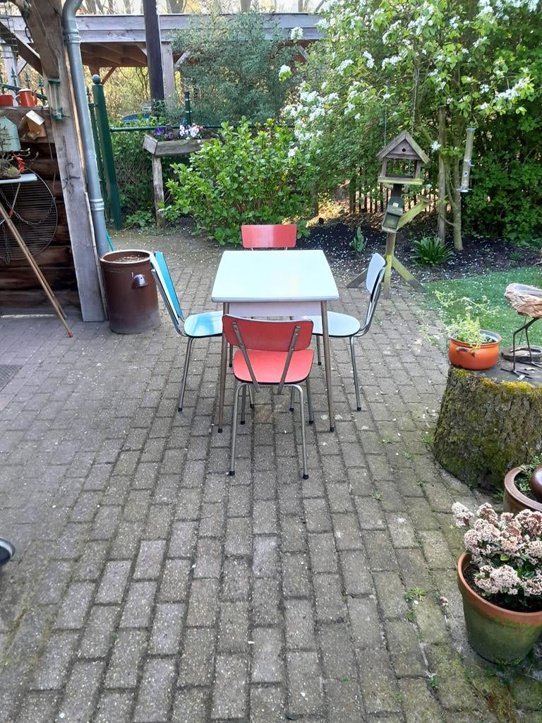 Formica  tafel en stoelen, Ophalen, 2 zitplaatsen