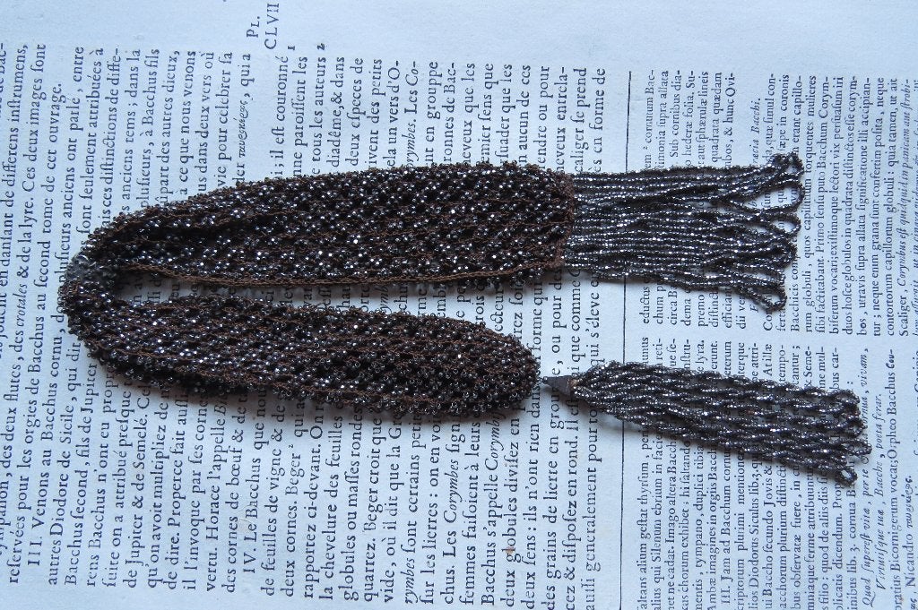 Antieke Engelse Vicoriaanse kralen miser's purse c. 1835, Ophalen of Verzenden, Dames, Onbekend