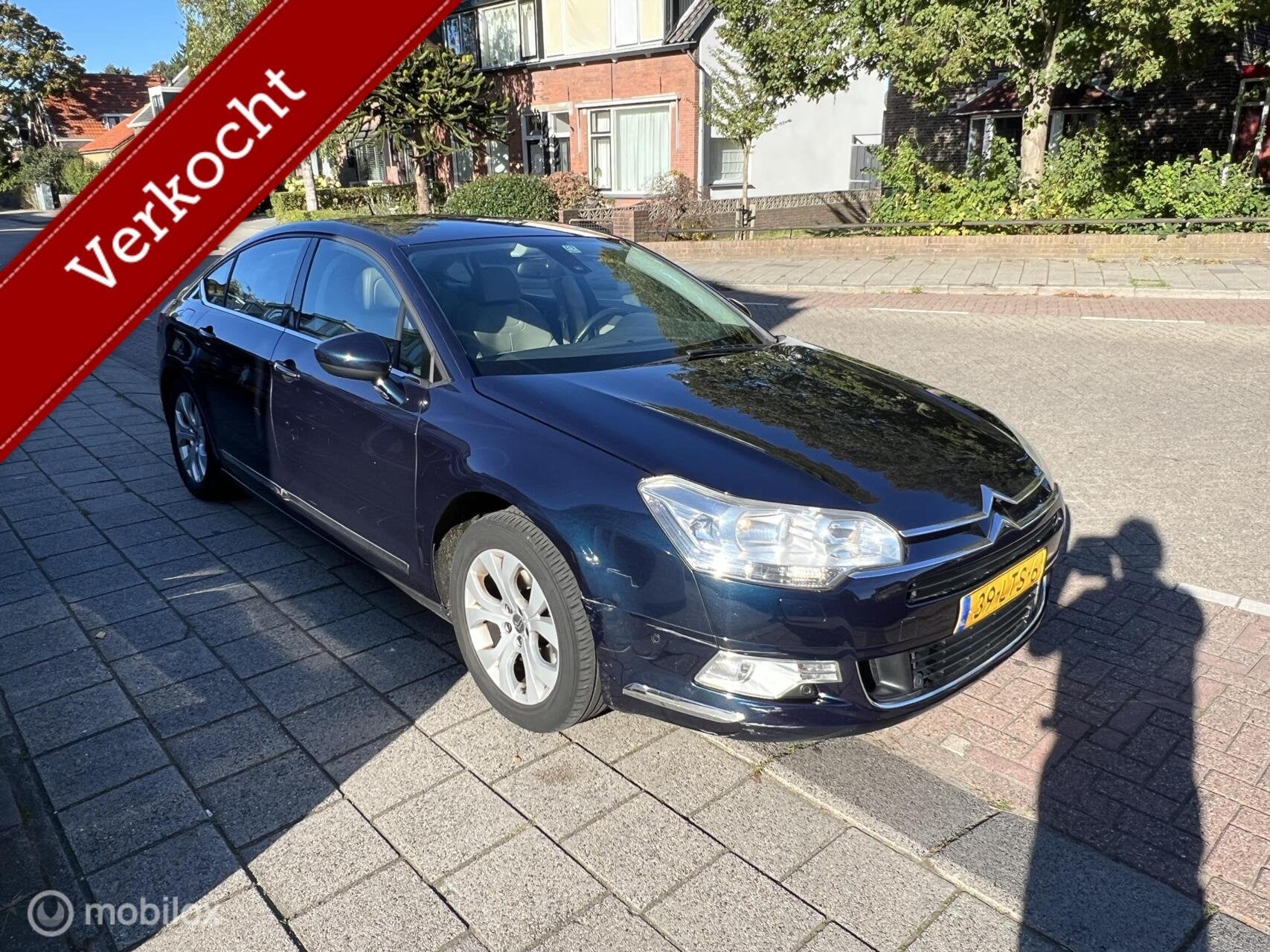 Citroen C5 1.6 THP Exclusive,leer, pdc, Voorwielaandrijving, Euro 5, 15 km/l, Blauw