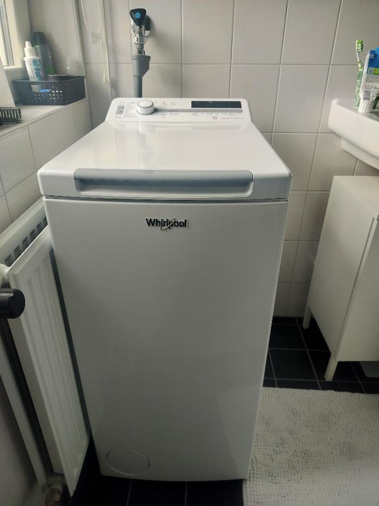 Wasmachine (Whirlpool), Witgoed en Apparatuur, Wasmachines, Ophalen, Gebruikt, Bovenlader, 85 tot 90 cm