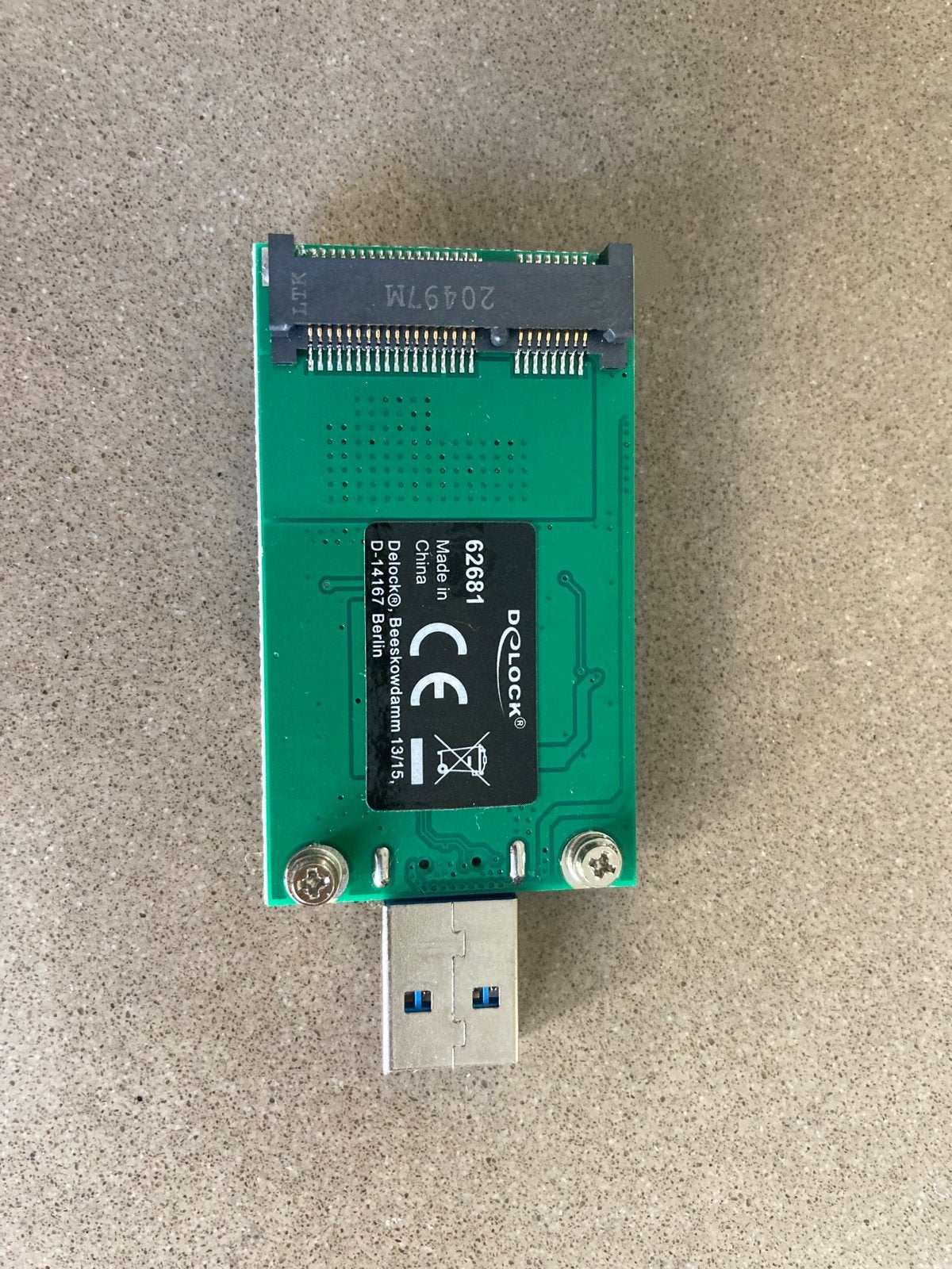 Delock M.2 SSD naar USB 3.0 Adapter (62681), Ophalen of Verzenden, Gebruikt