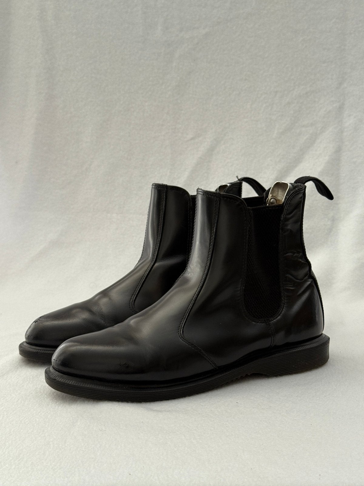 Dr. Martens Flora Chelsea Boots Zwart Leer EU 39, Kleding | Dames, Zwart, Lage of Enkellaarzen, Ophalen of Verzenden, Gedragen