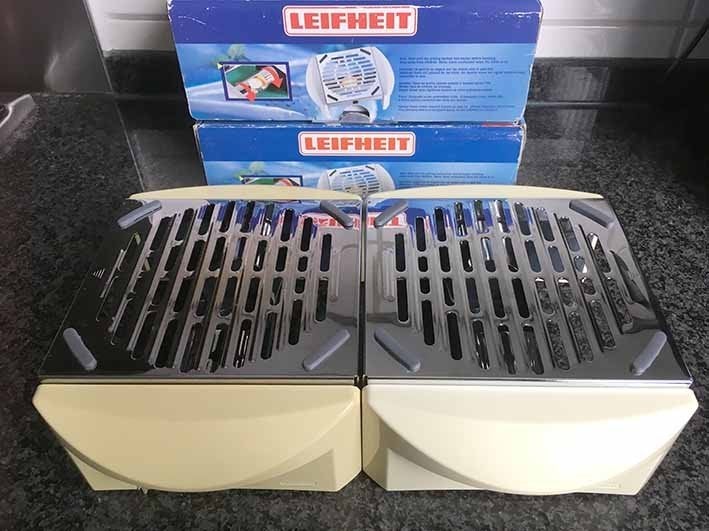 Leifheit Schotelwarmer Rechaud met doos 1 pit x 2, Overige typen, Ophalen of Verzenden, Zo goed als nieuw, Metaal