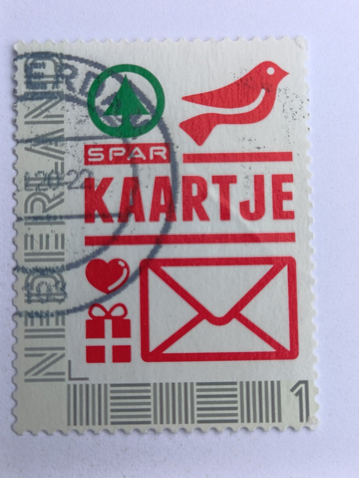 Persoonlijke postzegel Spar Kaartje, Postzegels en Munten, Ophalen of Verzenden, Na 1940, Gestempeld