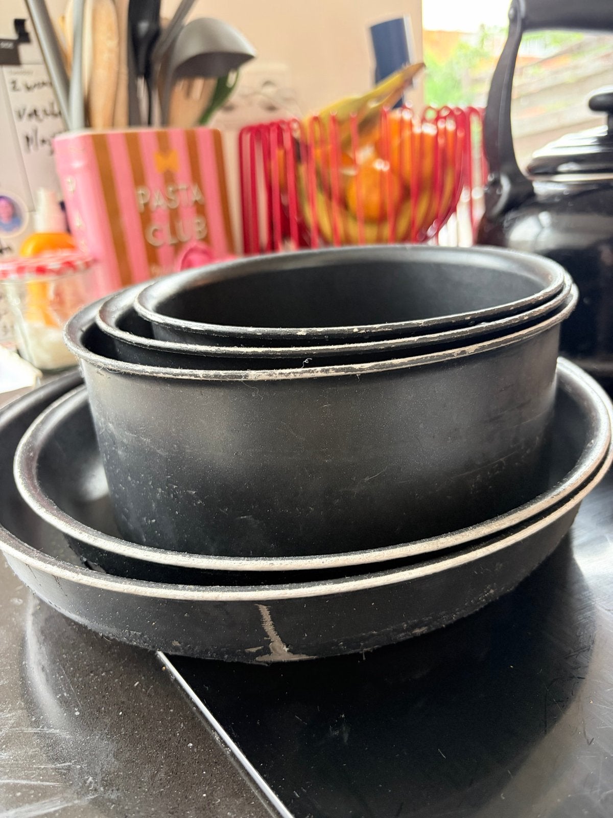 Tefal Ingenio Pannenset met afneembare handgreep, Huis en Inrichting, Keuken | Potten en Pannen, Gebruikt, Inductieplaat, Aluminium