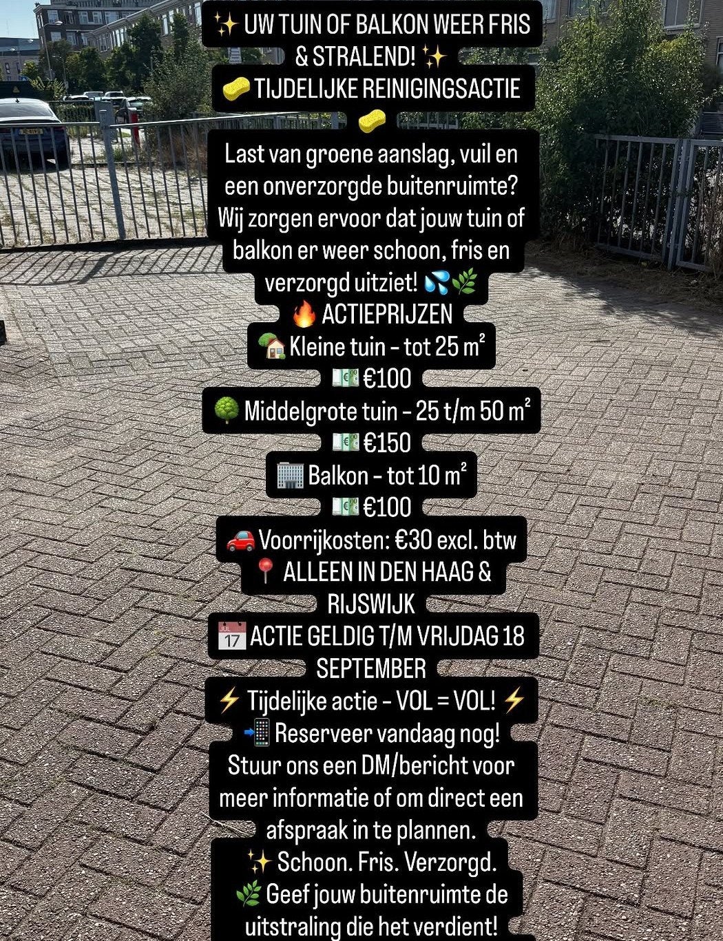 reinigingswerkzaamheden can tuinonderhoud en veegservice, Tuin en Terras, Hogedrukreinigers, Ophalen of Verzenden, Nieuw, Benzine