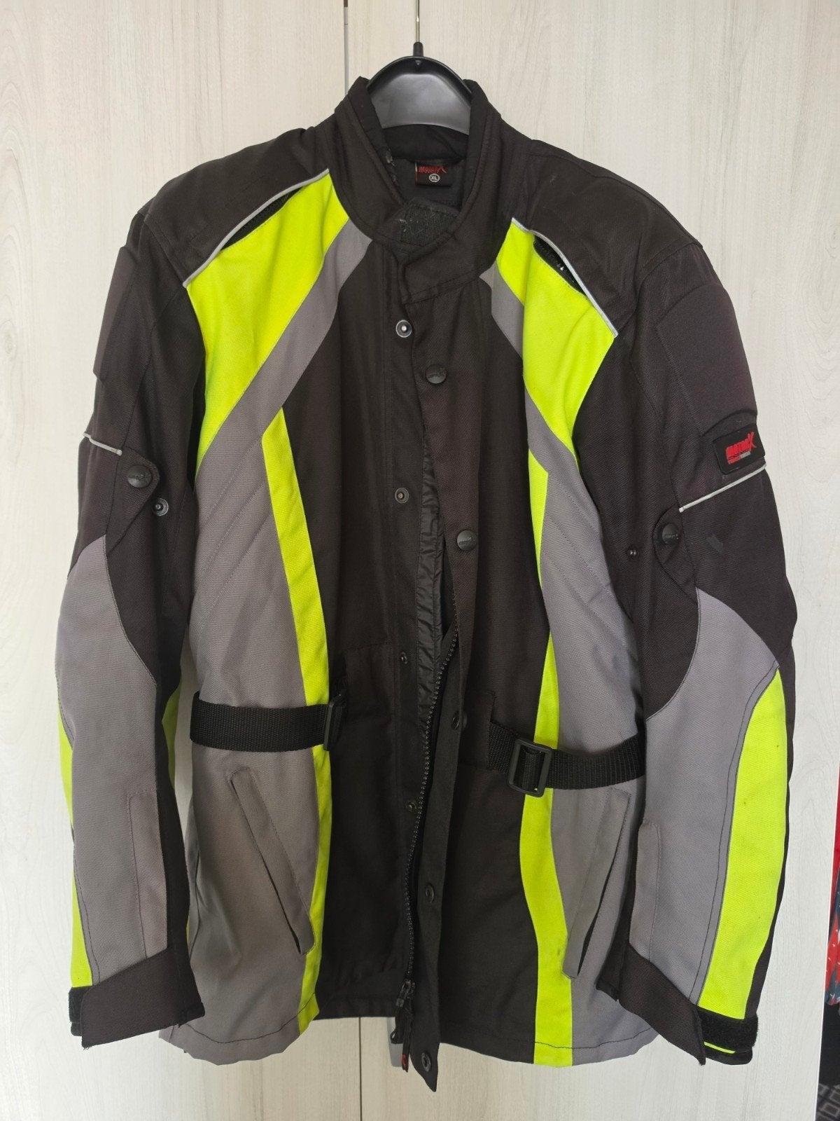 MotorX Textiel Motorjas Zwart/Grijs/Neon Geel, Motoren, Kleding | Motorkleding, Ophalen of Verzenden, Tweedehands, Dames, Jas | textiel