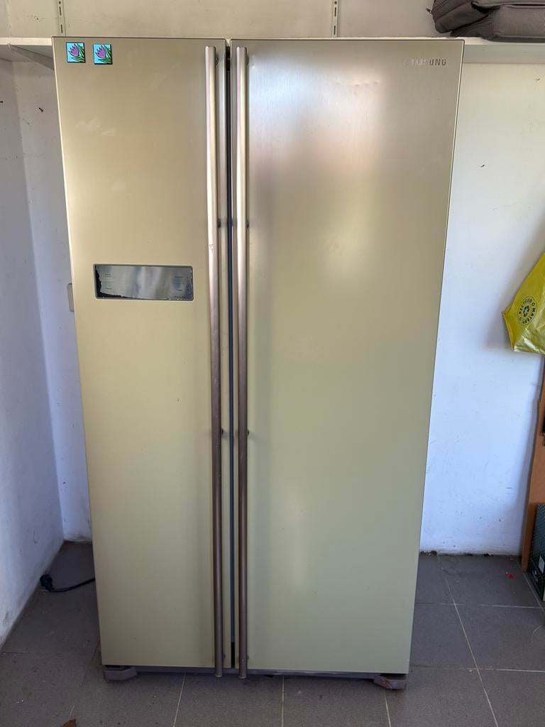 Samsung dubbeldeurs koel-vriescombinatie 90x180 cm, Gebruikt, 200 liter of meer, 60 cm of meer, Met aparte vriezer