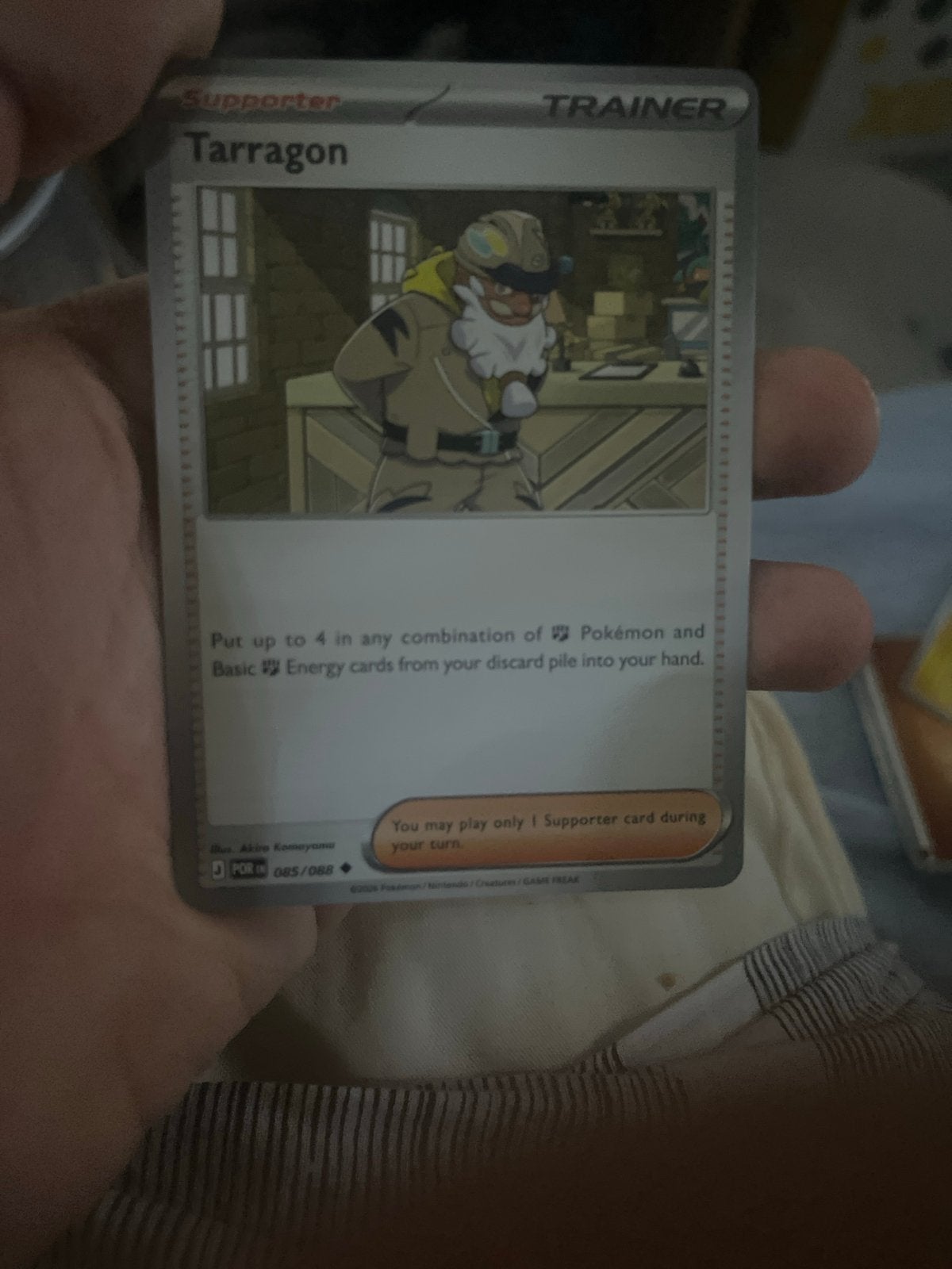 Pokémon TCG Supporter Trainer Kaart - Tarragon, Ophalen of Verzenden, Nieuw, Losse kaart