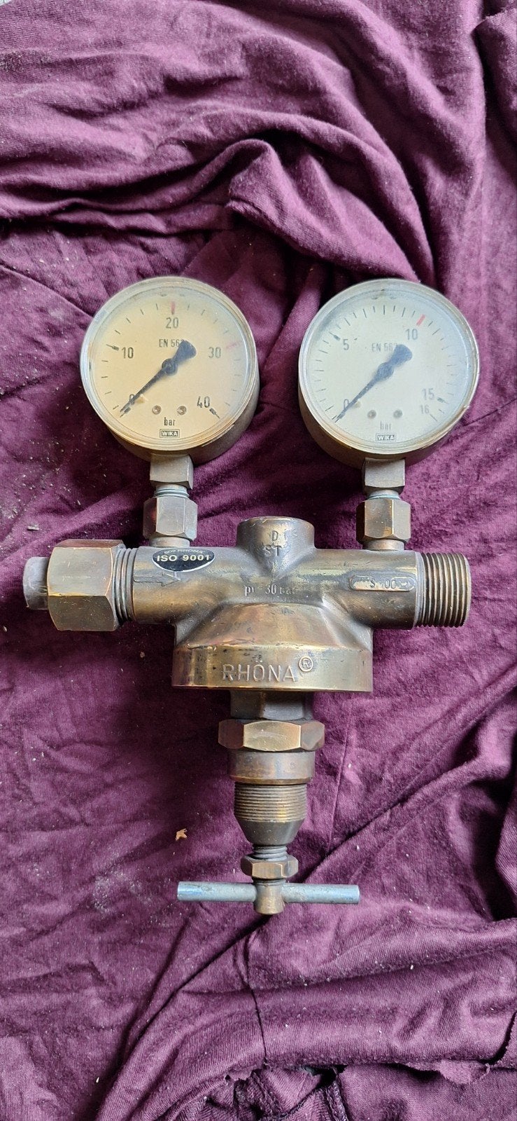 Rhona Manometer / Drukregelaar - Vintage Messing, Ophalen of Verzenden, Gebruikt