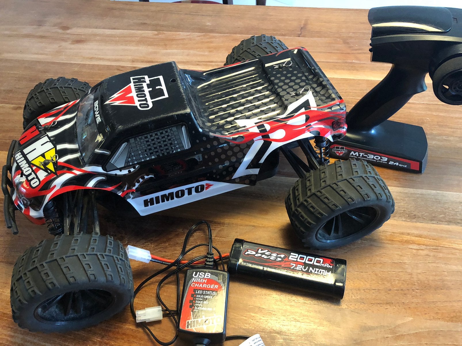 RC auto 1:10 Himoto, helemaal compleet!, Elektro, Auto offroad, Ophalen of Verzenden, Zo goed als nieuw