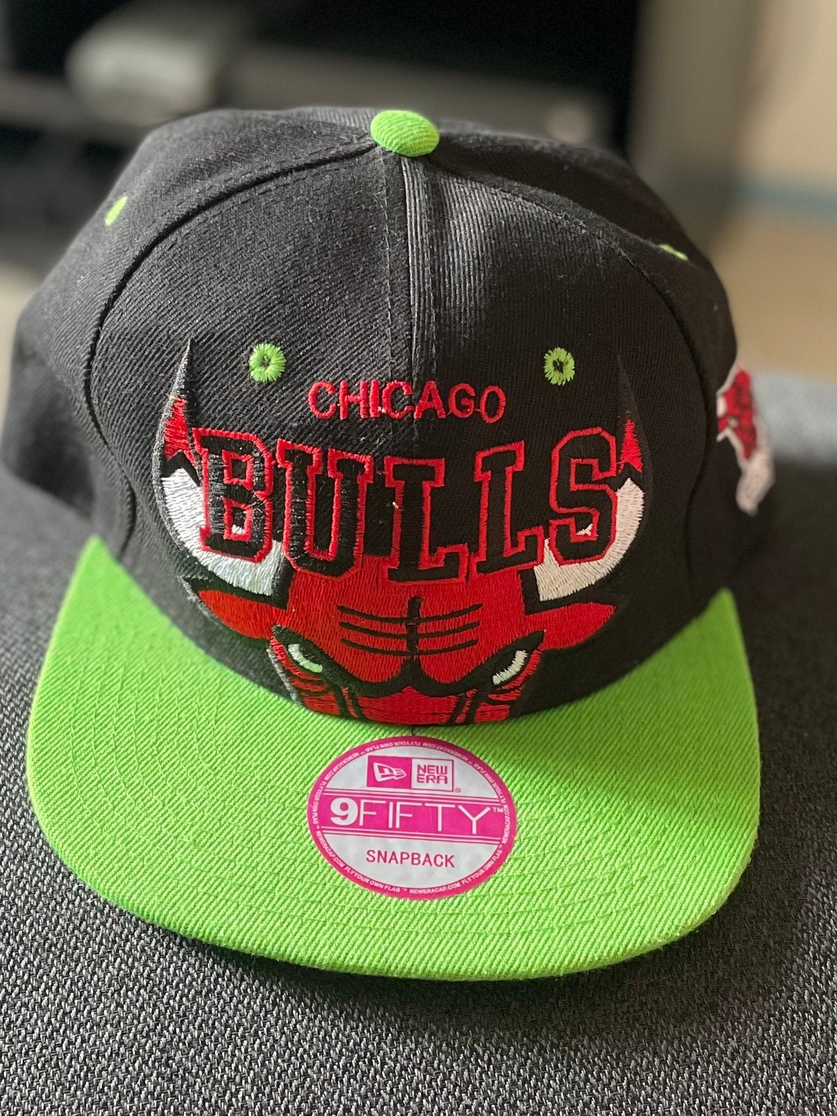 New Era 9FIFTY Chicago Bulls Snapback Pet – Zwart/Groen!, Ophalen of Verzenden, Zo goed als nieuw
