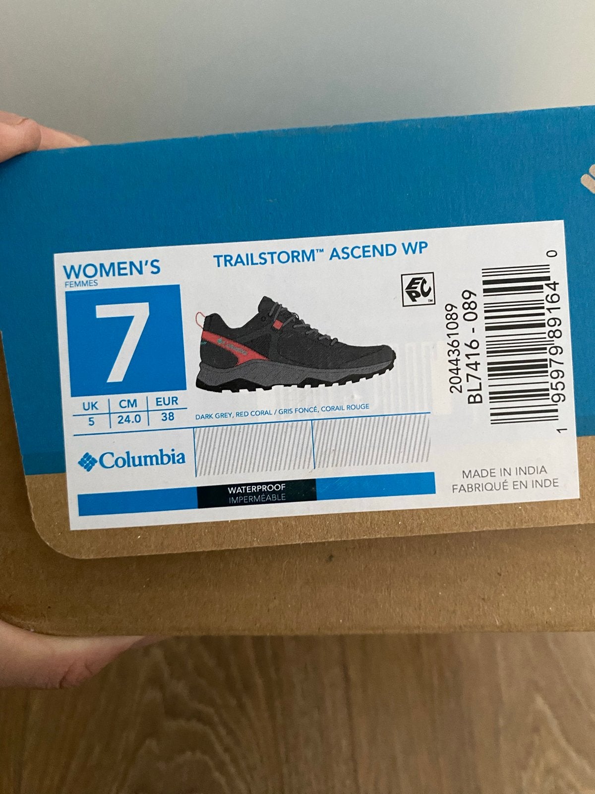 Columbia Trailstorm Ascend WP wandelschoenen dames, Ophalen of Verzenden, Zo goed als nieuw, Grijs, Wandelschoenen