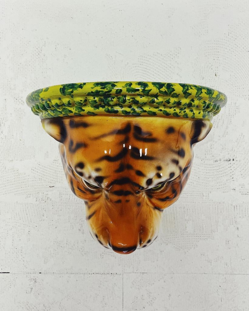 Wandplank Tijger Keramiek, Verzamelen, Beelden en Beeldjes, Ophalen of Verzenden, Nieuw, Dier