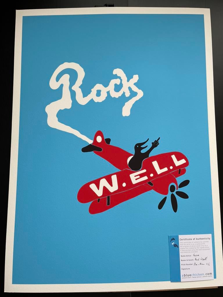 Parra Art - zeefdruk ‘Rockwell’ plane, Ophalen of Verzenden