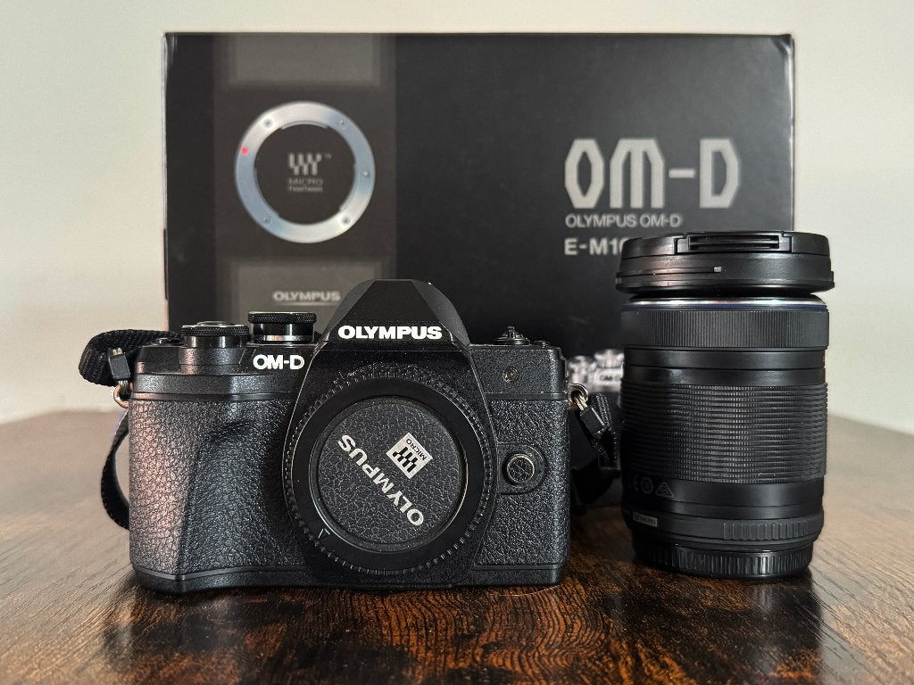 Olympus OM-D E-M10 Mark III + 40-150mm lens, Audio, Tv en Foto, Fotocamera's Digitaal, Ophalen, Gebruikt, Olympus, Systeemcamera