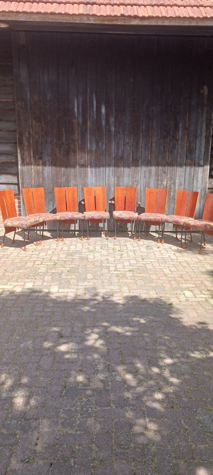 8 eetkamer stoelen, Huis en Inrichting, Stoelen, Ophalen, Leuke stoelen, Zo goed als nieuw, Stof