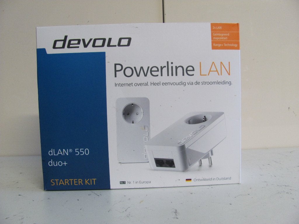 DEVOLO dLAN 550 duo+ starter kit, Ophalen of Verzenden, Zo goed als nieuw, KPN / Devolo