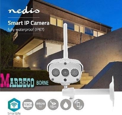 WiFi SmartLife IP-Camera Full-HD 1080p, Outdoor, Waterdicht, Overige merken, Nedis SmartLife, Nieuw, Info@marbeco.nl