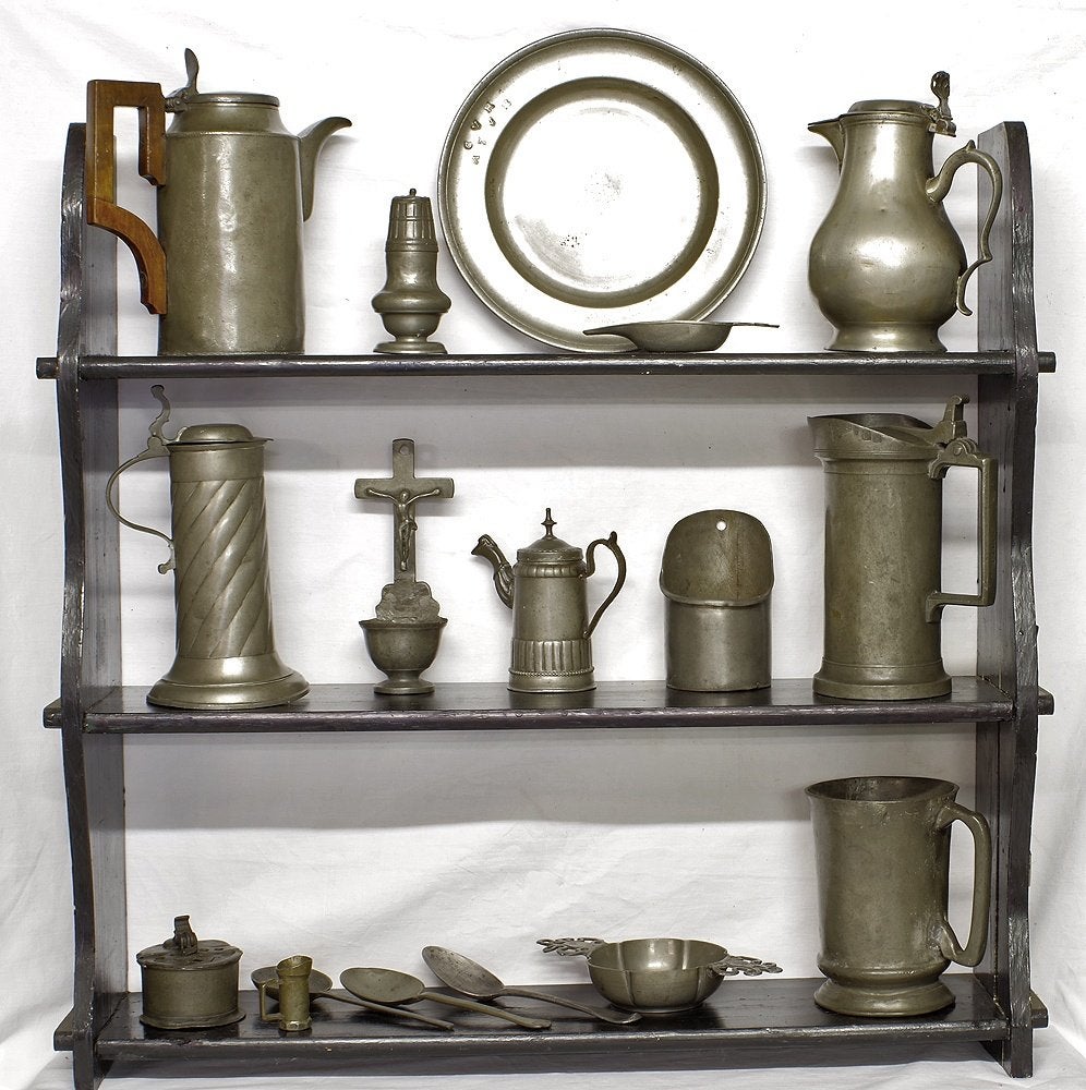 Lot tin 18e en 19e  eeuw., Antiek en Kunst, Antiek | Tin, Ophalen of Verzenden