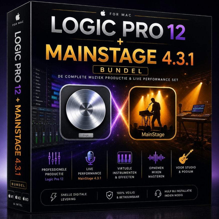 Logic Pro 12 + MainStage 4.3.1 – Mac Bundel, Computers en Software, Ophalen, MacOS