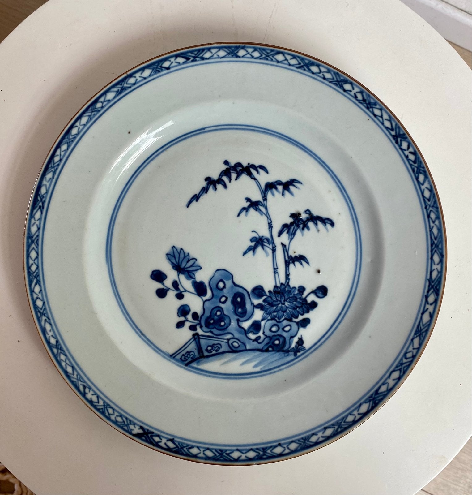 Qianlong Exportporselein VOC Bord - Tuinlandschap ca. 1750, Verzenden