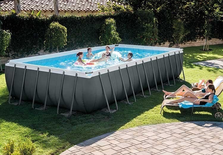 Tka, Intex Zwembad 7,5 x 3,5 meter compleet met toebehoren, Ophalen, Gebruikt, 300 cm of meer, Rechthoekig