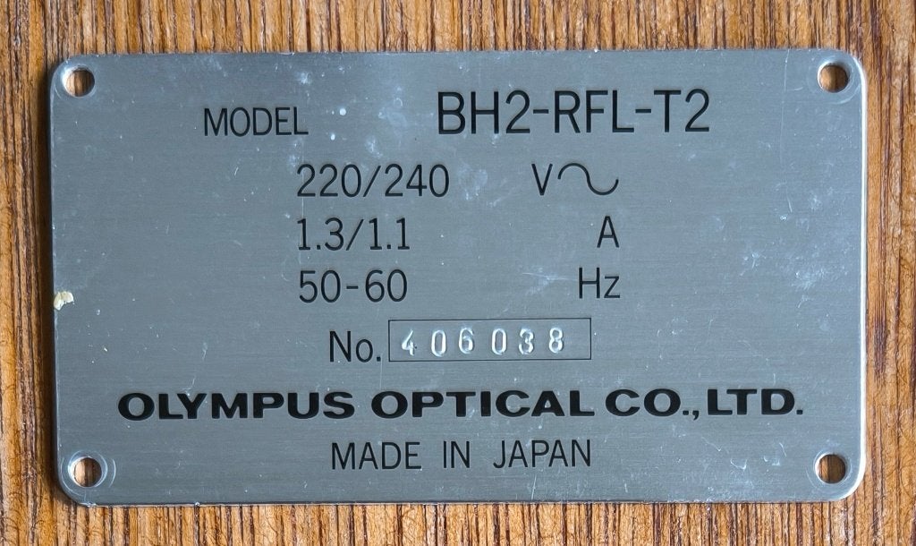 Olympus  optical co.ltd  model BH2-RFL-T2 plaatje microscoop, Antiek en Kunst, Curiosa en Brocante, Ophalen of Verzenden